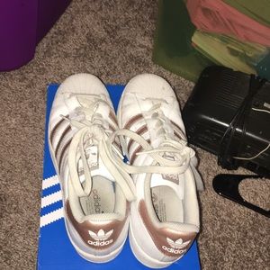 Rose gold adidas